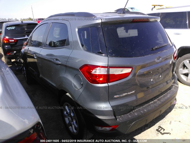 MAJ3P1TE4JC175718 - 2018 FORD ECOSPORT SE GRAY photo 3