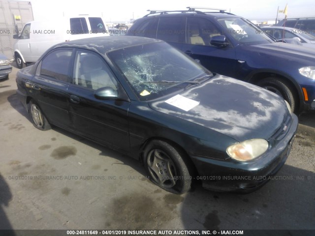 KNAFB121215061397 - 2001 KIA SEPHIA LS GREEN photo 1