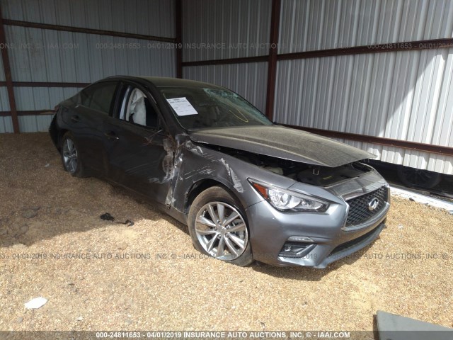 JN1CV7AP7JM240890 - 2018 INFINITI Q50 PURE/LUXE SILVER photo 1