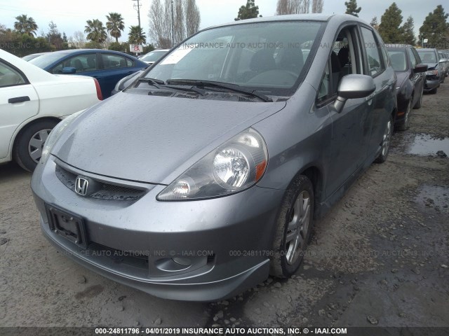 JHMGD37648S005604 - 2008 HONDA FIT SPORT GRAY photo 2