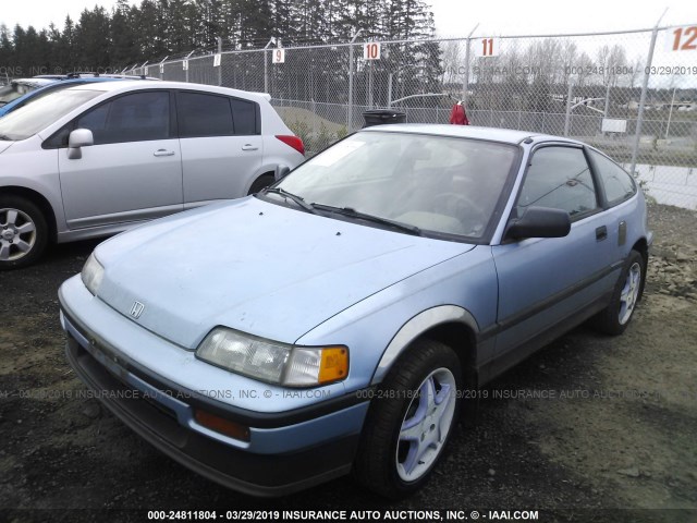 JHMED8365KS025099 - 1989 HONDA CIVIC CRX 1.5 HF BLACK photo 2