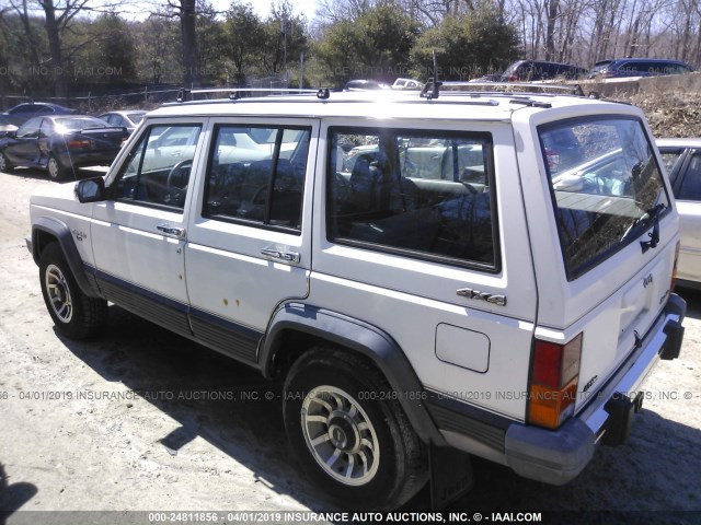 1JCMT7849JT118359 - 1988 JEEP CHEROKEE LAREDO WHITE photo 3