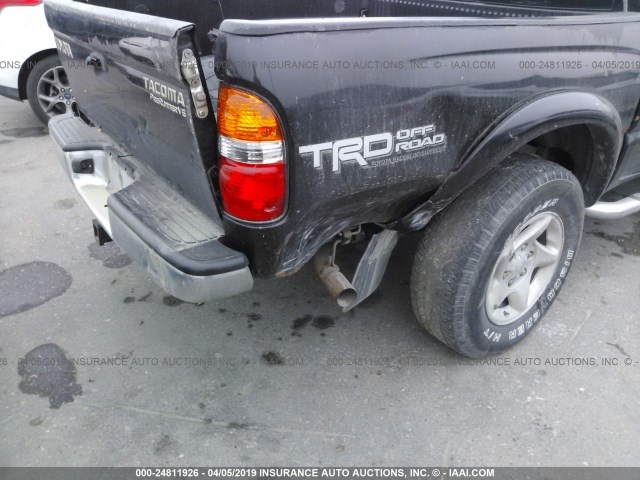 5TEGN92N91Z871154 - 2001 TOYOTA TACOMA DOUBLE CAB PRERUNNER BLACK photo 6