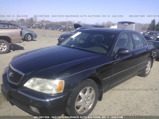 JH4KA96572C013132 - 2002 ACURA 3.5RL BLACK photo 2