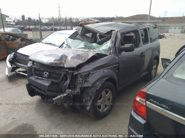 5J6YH28615L025666 - 2005 HONDA ELEMENT EX GRAY photo 2