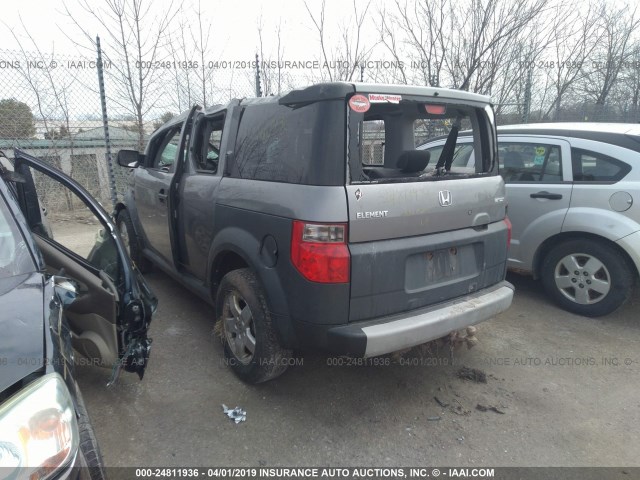 5J6YH28615L025666 - 2005 HONDA ELEMENT EX GRAY photo 3