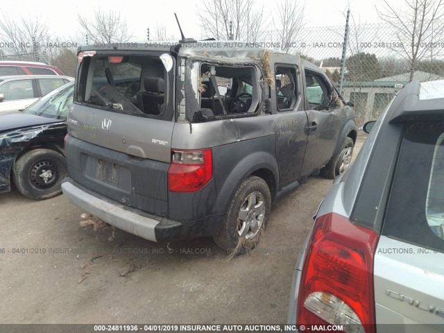 5J6YH28615L025666 - 2005 HONDA ELEMENT EX GRAY photo 4