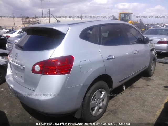 JN8AS5MT1DW019583 - 2013 NISSAN ROGUE S/SV SILVER photo 4