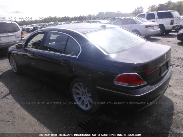 WBAGN63492DR03225 - 2002 BMW 745 LI BLACK photo 3