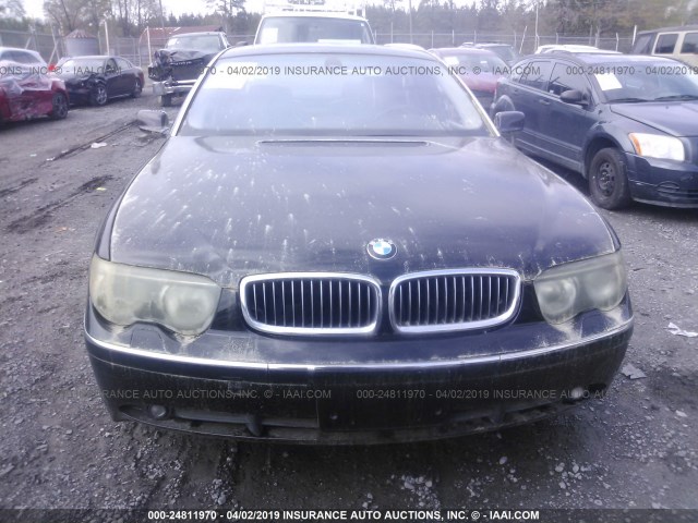 WBAGN63492DR03225 - 2002 BMW 745 LI BLACK photo 6