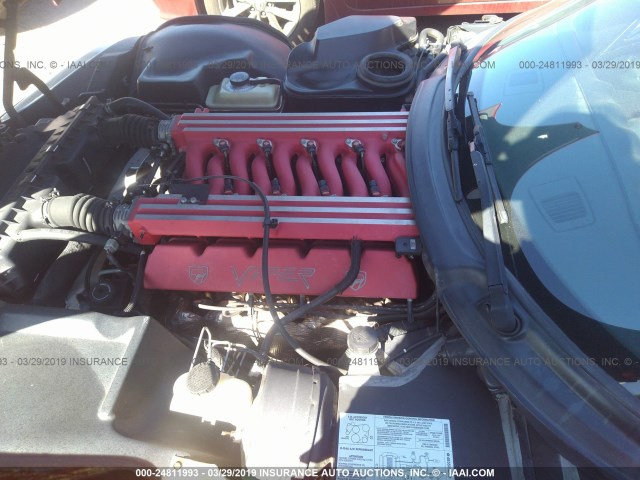 1B3ER65E5YV605389 - 2000 DODGE VIPER RT-10 RED photo 10