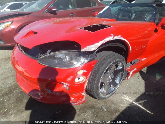 1B3ER65E5YV605389 - 2000 DODGE VIPER RT-10 RED photo 6