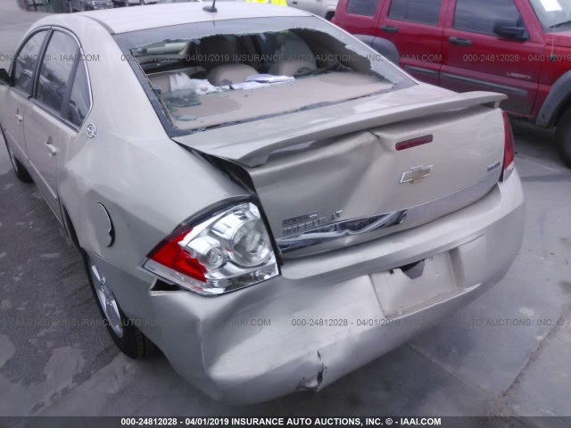 2G1WT58K481377914 - 2008 CHEVROLET IMPALA LT BEIGE photo 6