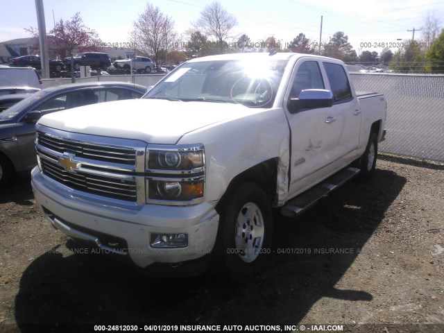 3GCUKTEC7EG522482 - 2014 CHEVROLET SILVERADO K1500 HIGH COUNTRY WHITE photo 2