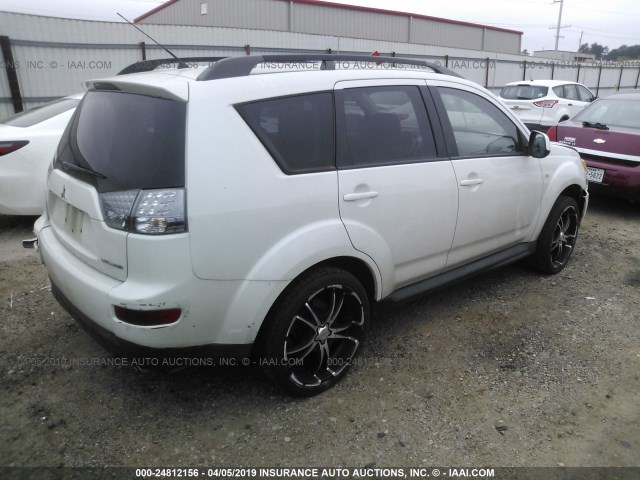 JA4LS21W69Z013599 - 2009 MITSUBISHI OUTLANDER ES WHITE photo 4