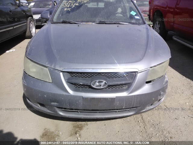 5NPEU46F66H061491 - 2006 HYUNDAI SONATA GLS/LX GRAY photo 6