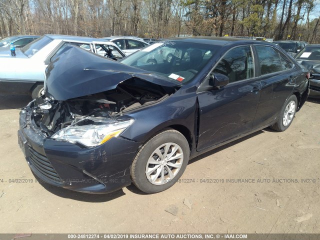 4T4BF1FK9GR546676 - 2016 TOYOTA CAMRY LE/XLE/SE/XSE BLUE photo 2