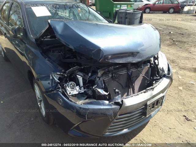 4T4BF1FK9GR546676 - 2016 TOYOTA CAMRY LE/XLE/SE/XSE BLUE photo 6