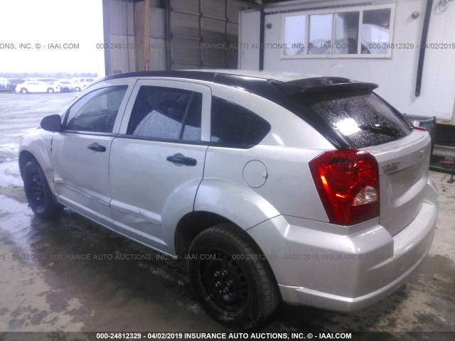 1B3HB28B07D183404 - 2007 DODGE CALIBER SILVER photo 3