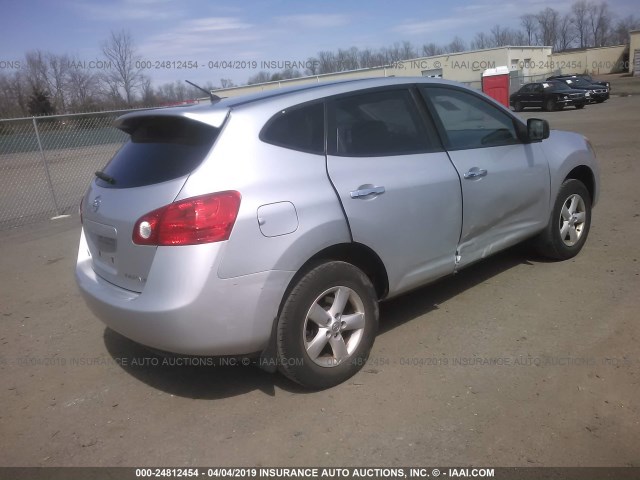 JN8AS5MVXAW610590 - 2010 NISSAN ROGUE S/SL/KROM SILVER photo 4