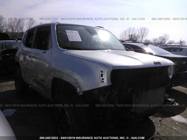 ZACCJBCB7HPF96376 - 2017 JEEP RENEGADE TRAILHAWK SILVER photo 1