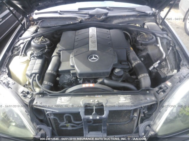 WDBNG75J35A435591 - 2005 MERCEDES-BENZ S 500 BLACK photo 10