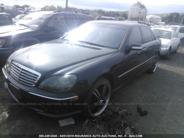 WDBNG75J35A435591 - 2005 MERCEDES-BENZ S 500 BLACK photo 2