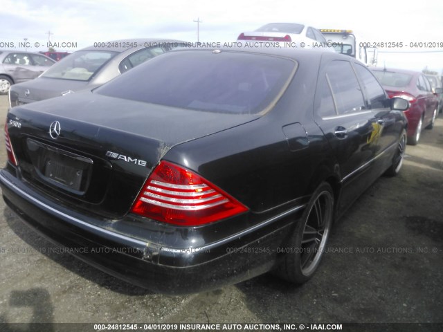 WDBNG75J35A435591 - 2005 MERCEDES-BENZ S 500 BLACK photo 4