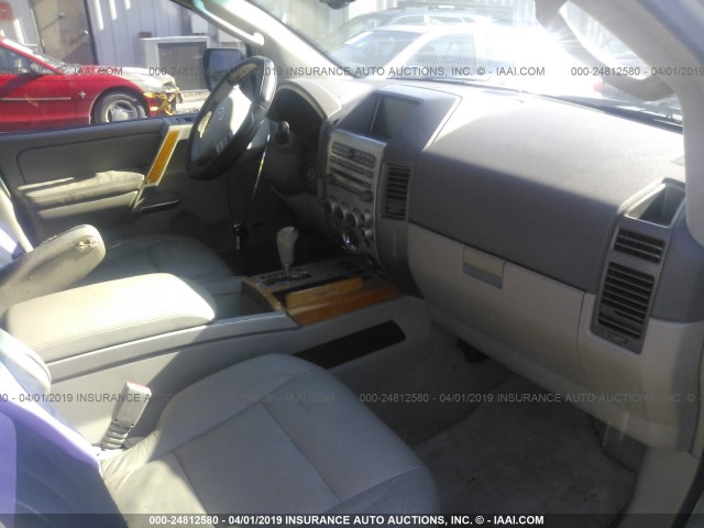 5N3AA08C54N805312 - 2004 INFINITI QX56 SILVER photo 5