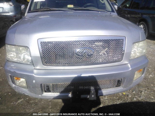 5N3AA08C54N805312 - 2004 INFINITI QX56 SILVER photo 6