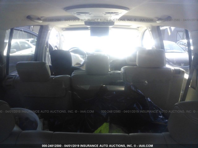 5N3AA08C54N805312 - 2004 INFINITI QX56 SILVER photo 8