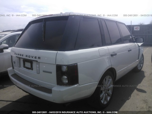 SALMF13406A212039 - 2006 LAND ROVER RANGE ROVER SUPERCHARGED WHITE photo 4
