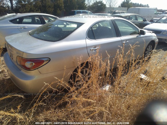 JTHBF30G630123276 - 2003 LEXUS ES 300 SILVER photo 4