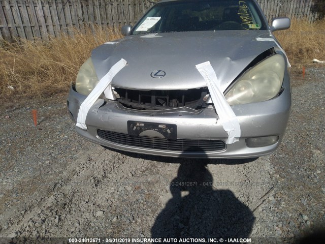 JTHBF30G630123276 - 2003 LEXUS ES 300 SILVER photo 6