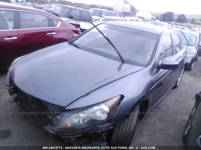 1HGCP26708A160587 - 2008 HONDA ACCORD EX GRAY photo 2