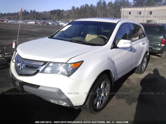 2HNYD28357H507705 - 2007 ACURA MDX TECHNOLOGY WHITE photo 2