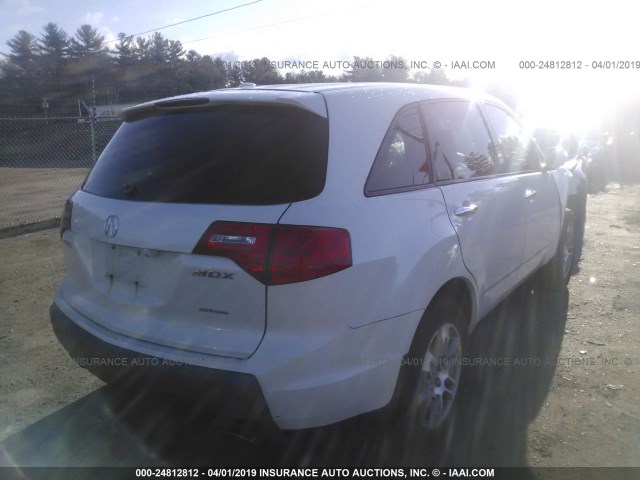 2HNYD28357H507705 - 2007 ACURA MDX TECHNOLOGY WHITE photo 4