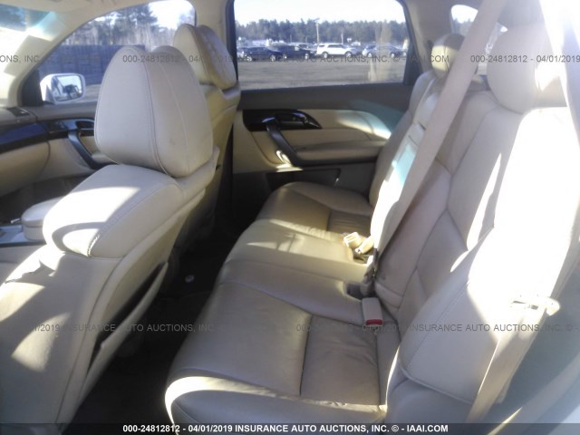 2HNYD28357H507705 - 2007 ACURA MDX TECHNOLOGY WHITE photo 8