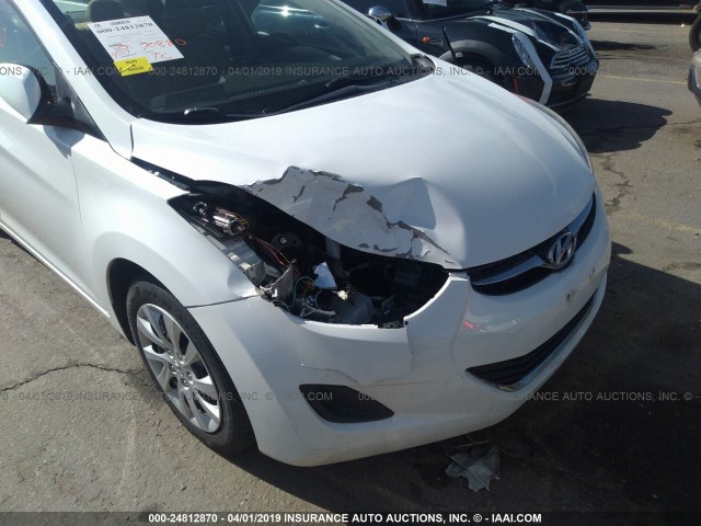 5NPDH4AE1BH044039 - 2011 HYUNDAI ELANTRA GLS/LIMITED WHITE photo 6