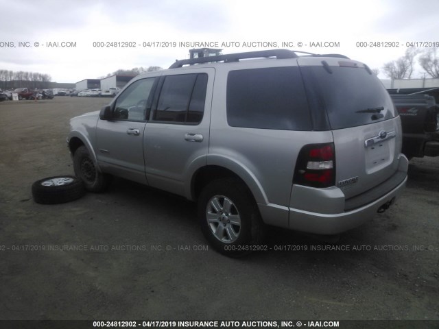 1FMEU73E88UA80299 - 2008 FORD EXPLORER XLT SILVER photo 3