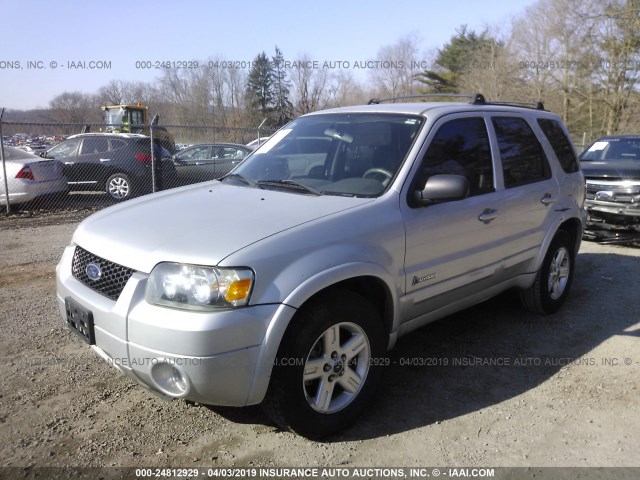 1FMYU95H05KD42811 - 2005 FORD ESCAPE HEV SILVER photo 2