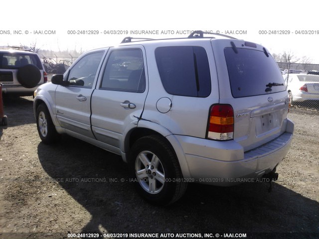 1FMYU95H05KD42811 - 2005 FORD ESCAPE HEV SILVER photo 3