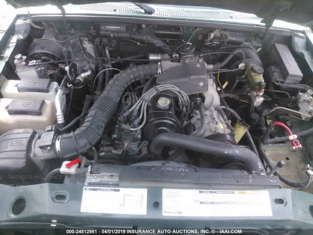 1FTYR10C9XPA42452 - 1999 FORD RANGER GREEN photo 10