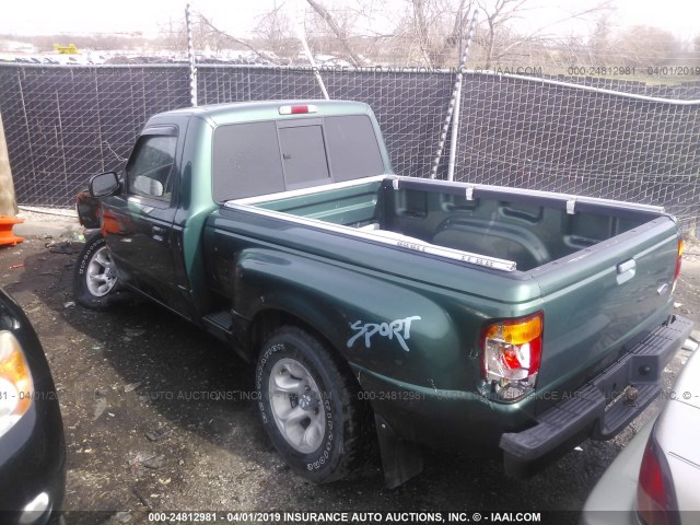 1FTYR10C9XPA42452 - 1999 FORD RANGER GREEN photo 3