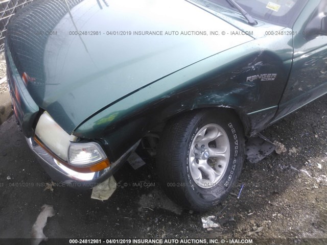 1FTYR10C9XPA42452 - 1999 FORD RANGER GREEN photo 6