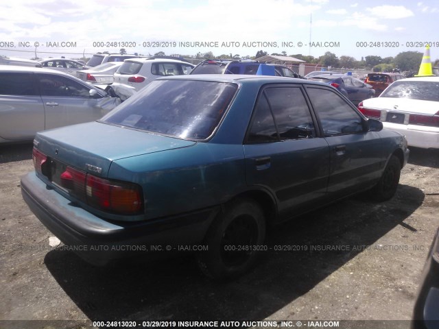 JM1BG2245P0575009 - 1993 MAZDA PROTEGE DX TEAL photo 4