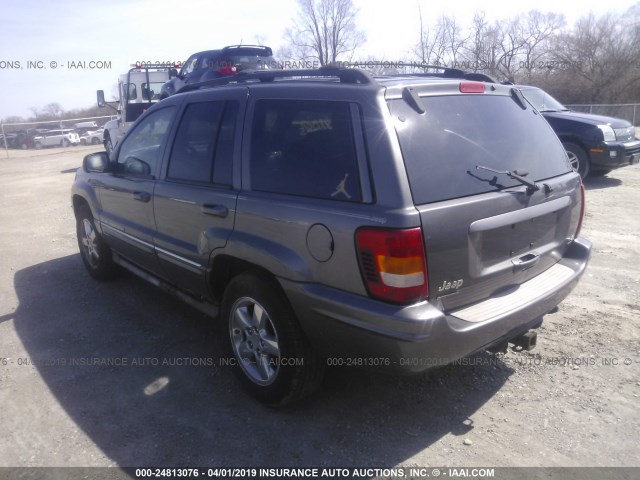 1J8GW68J44C174955 - 2004 JEEP GRAND CHEROKEE OVERLAND BEIGE photo 3