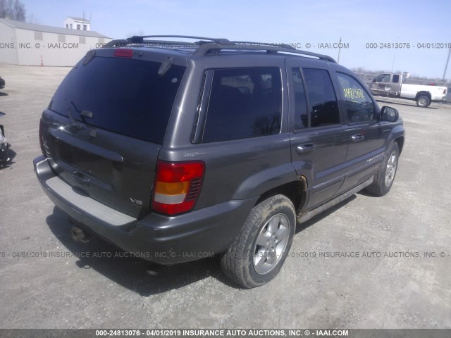 1J8GW68J44C174955 - 2004 JEEP GRAND CHEROKEE OVERLAND BEIGE photo 4