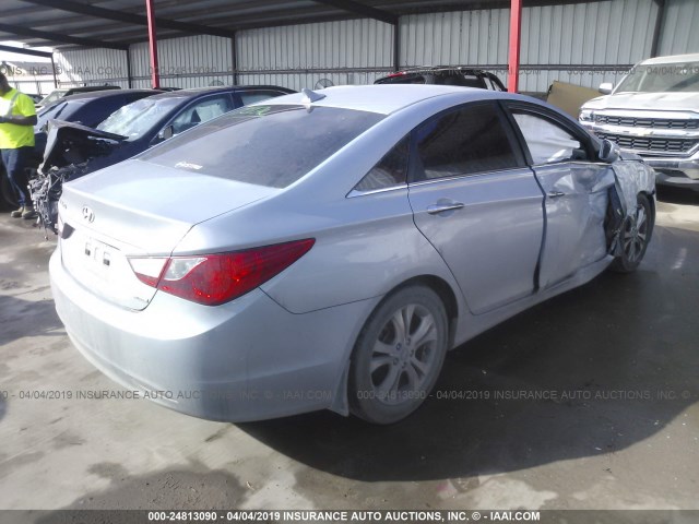 5NPEC4AC9BH126151 - 2011 HYUNDAI SONATA SE/LIMITED GRAY photo 4