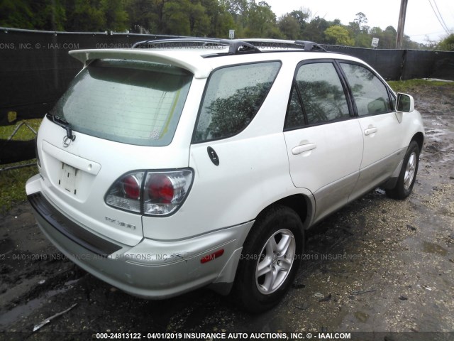 JTJGF10U710111794 - 2001 LEXUS RX 300 WHITE photo 4